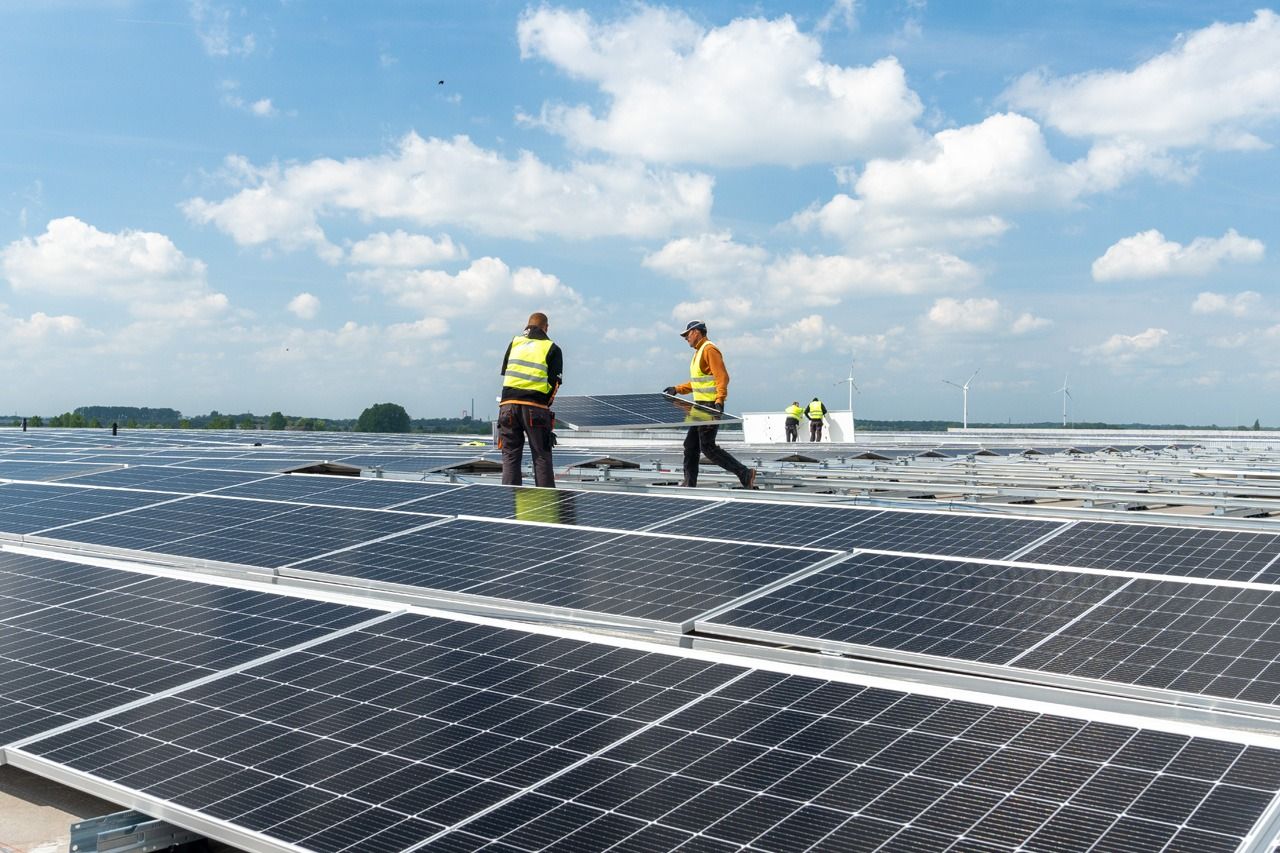 Installation von Solarpanelen